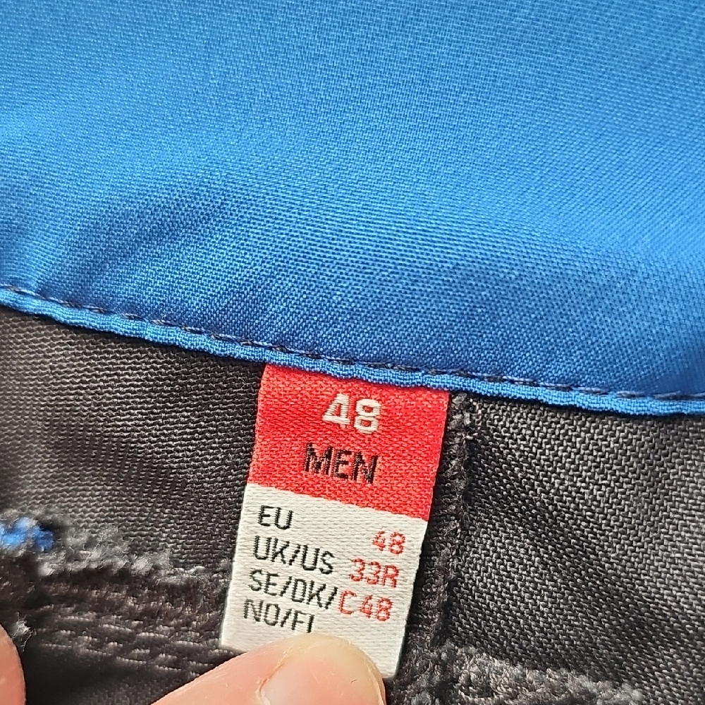 Engelbert Strass Japanese Mens Cargo Work Pants. 33R Black/blue.‎ Excellant